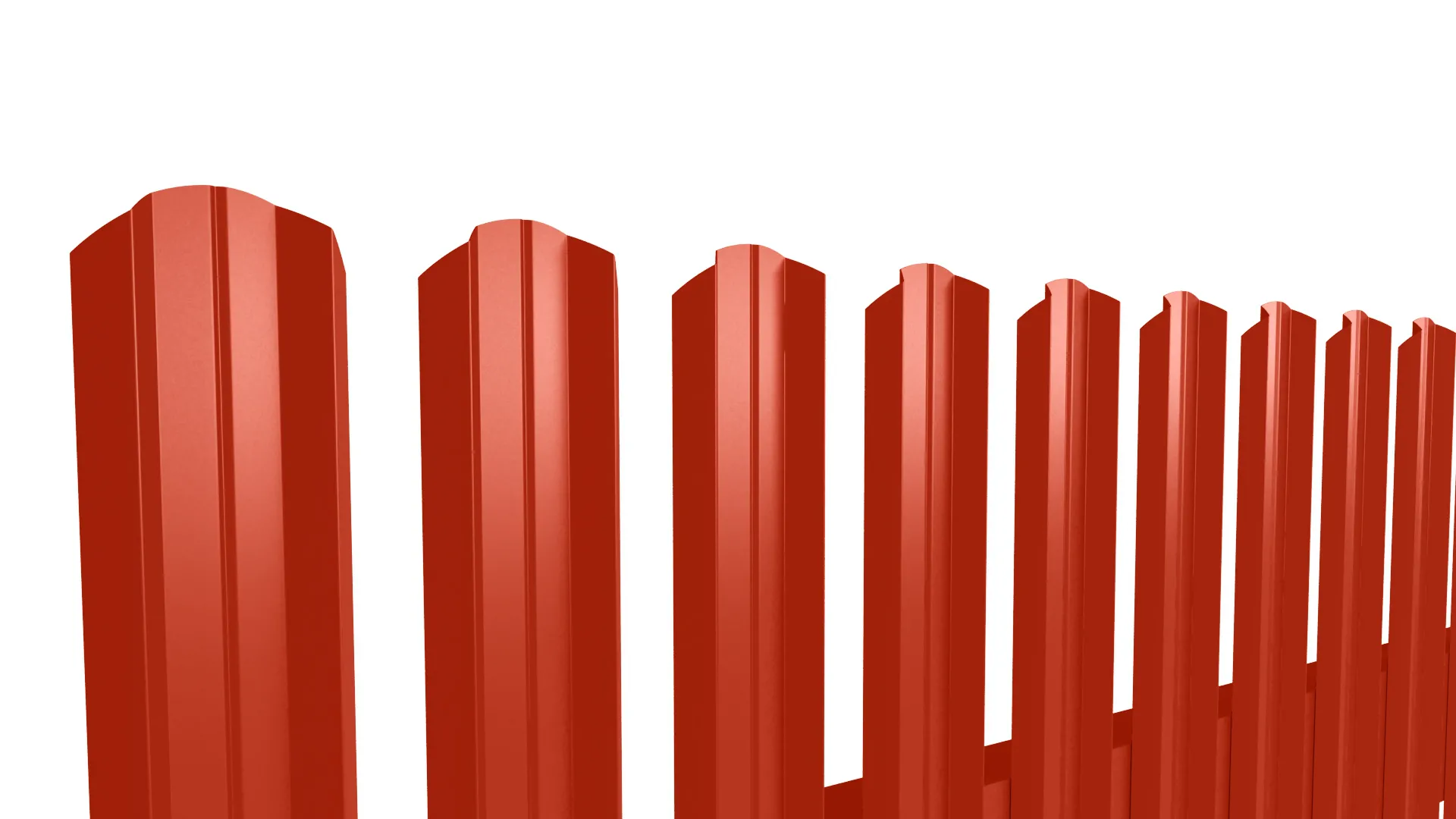 Евроштакетник прямоугольный 0.5 м полимерное покрытие RAL6007 19х126х0.5 мм